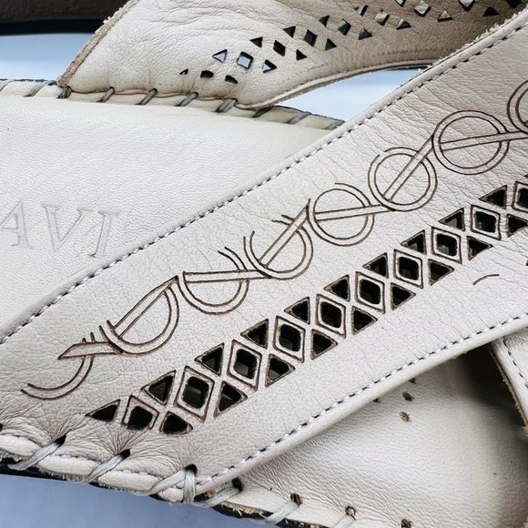 BONAVI WOMENS SLIP ON TAN LEATHER SANDALS SIZE 10 - Picture 6 of 11